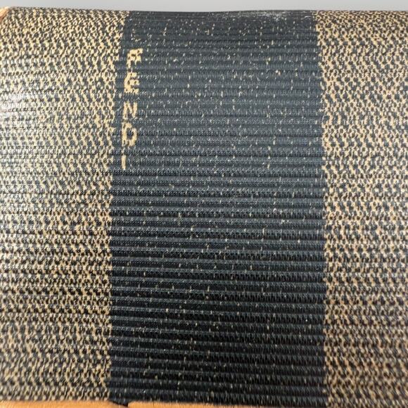 Vintage Fendi Pequin Stripe Canvas & Leather Wallet - Picture 11 of 16